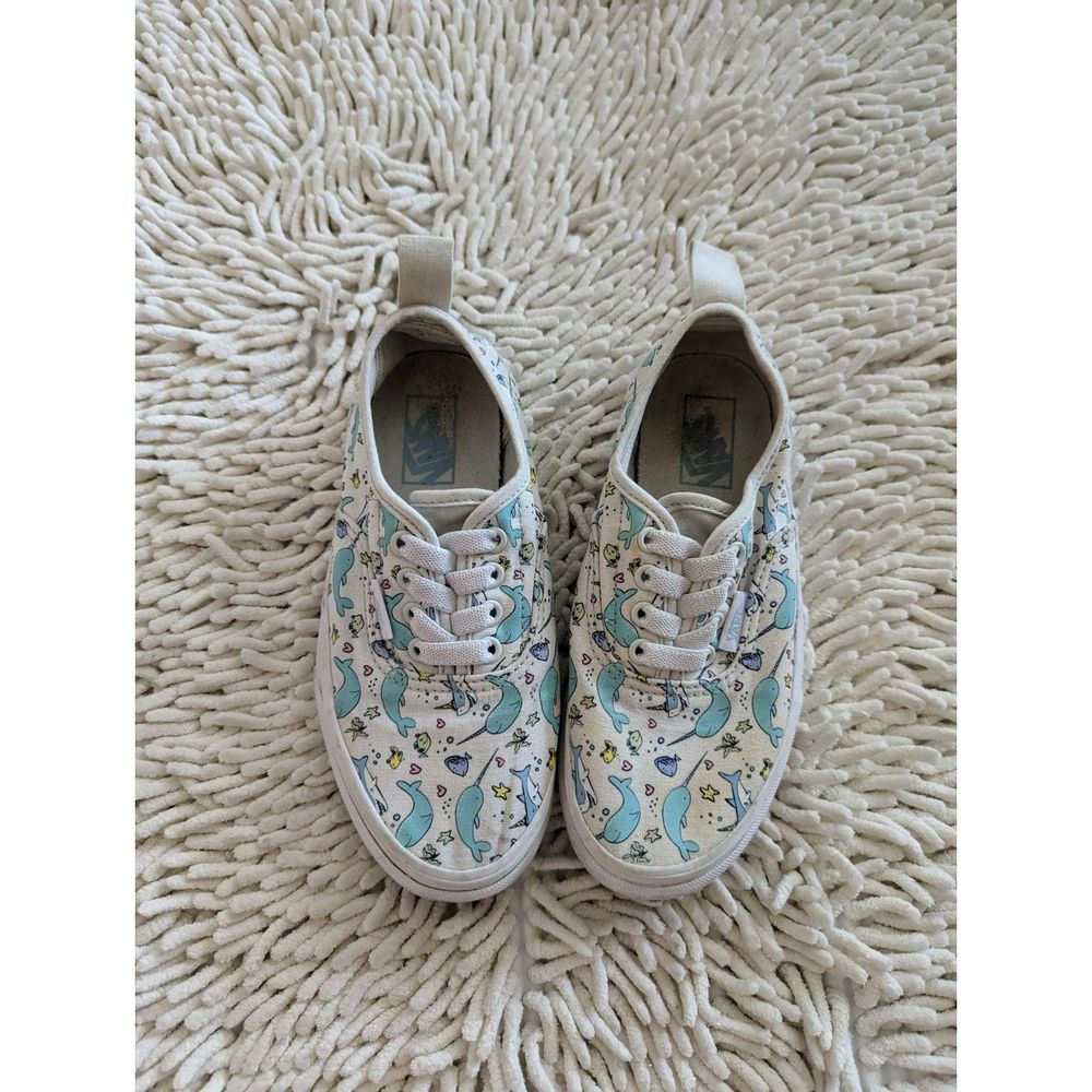 Vans Off The Wall Kids Narwhal Ocean Fish theme sneakers   SZ 1.0 kids